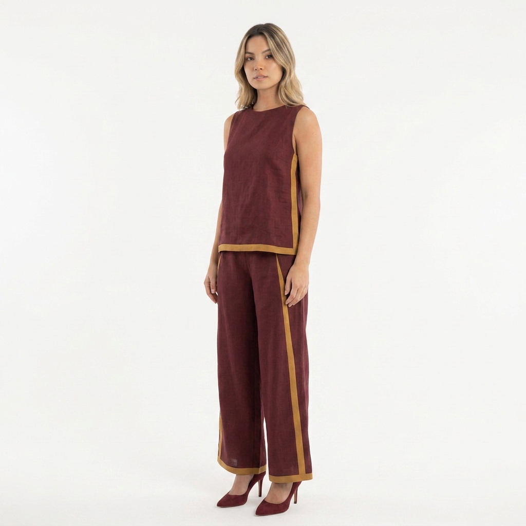 Conjunto Top Pantalón Ancho