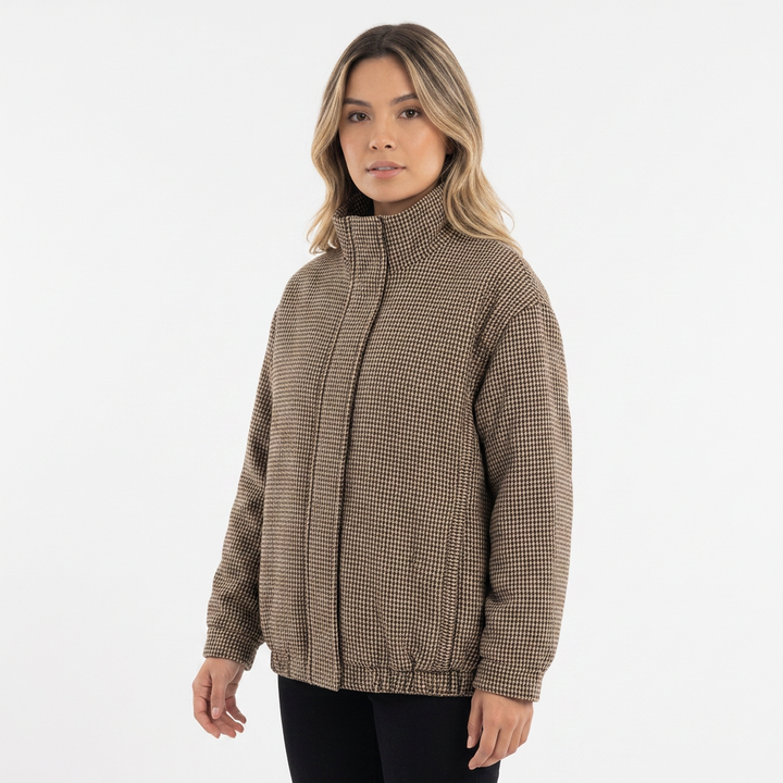 Chaqueta Piloto Cuadros Mujer