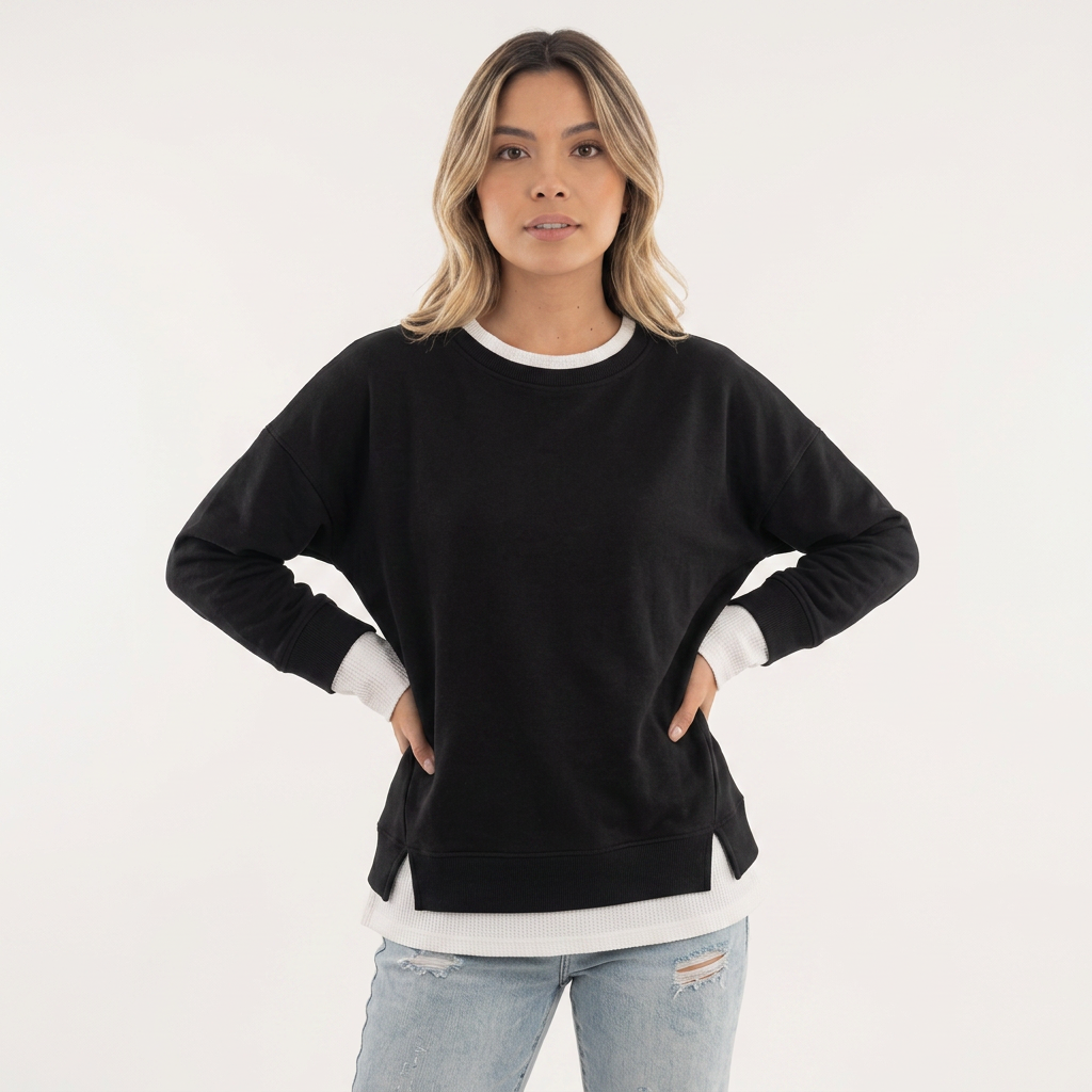 Sudadera Efecto Dos Piezas