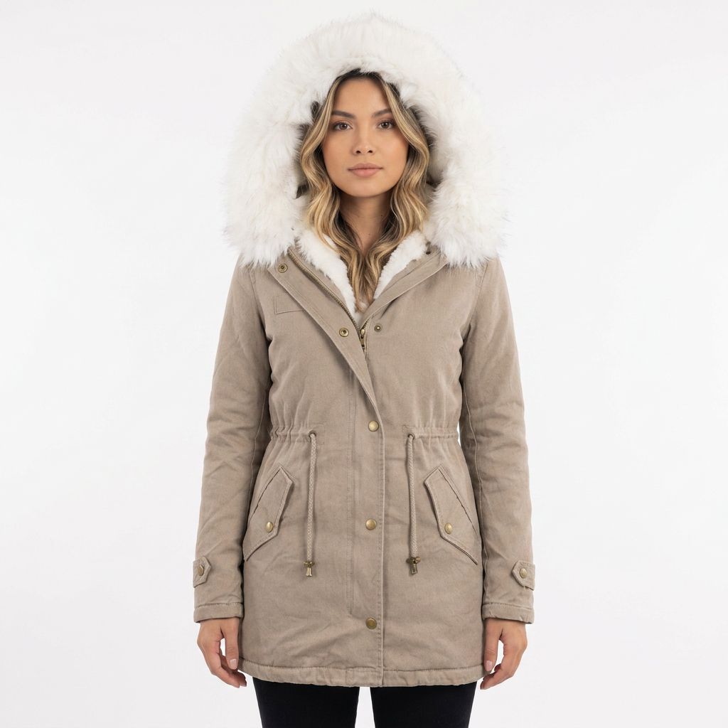 Chaqueta Invierno Capucha Botones