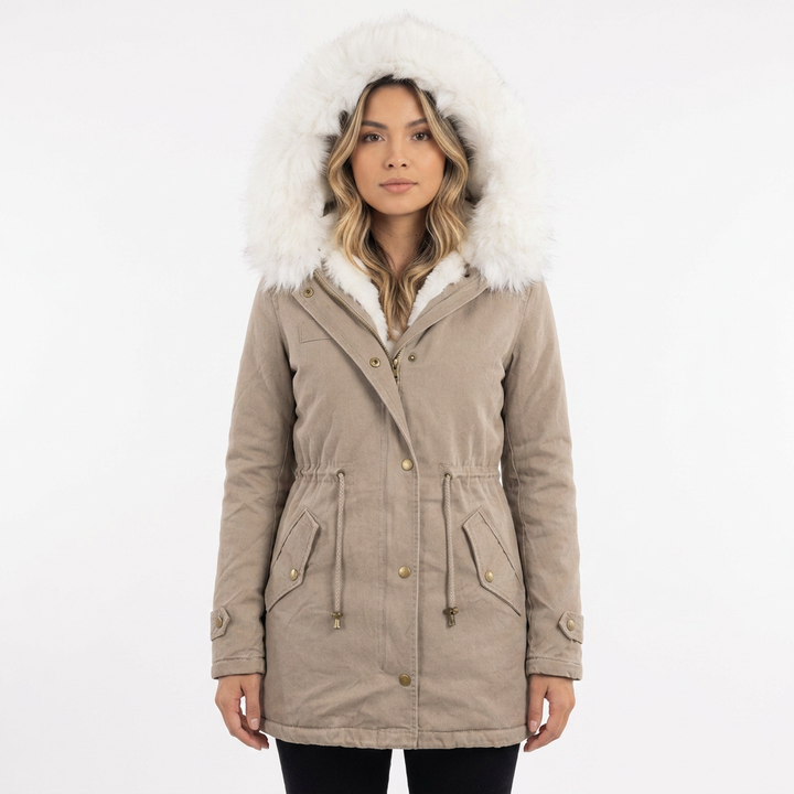 Chaqueta Invierno Capucha Botones