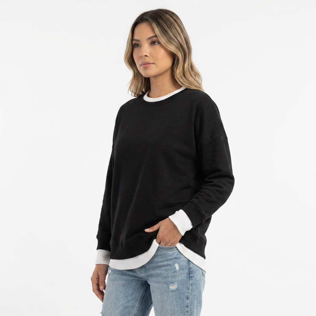 Sudadera Efecto Dos Piezas