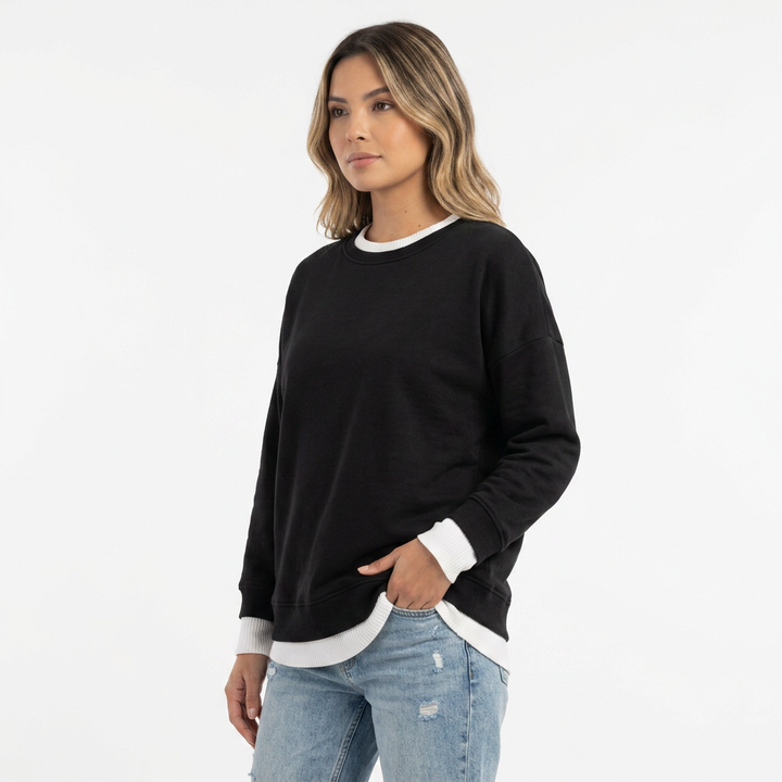 Sudadera Efecto Dos Piezas