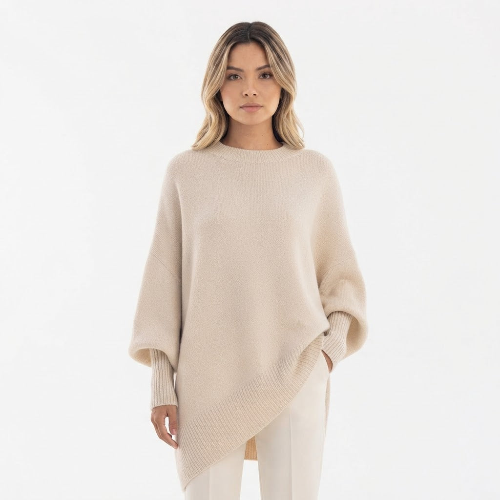 Jersey Oversize Dobladillo Asimétrico
