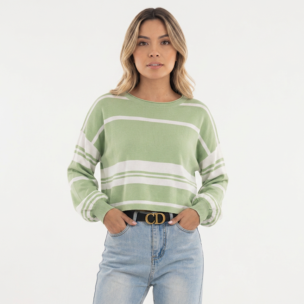Sudadera Rayas Corte Holgado