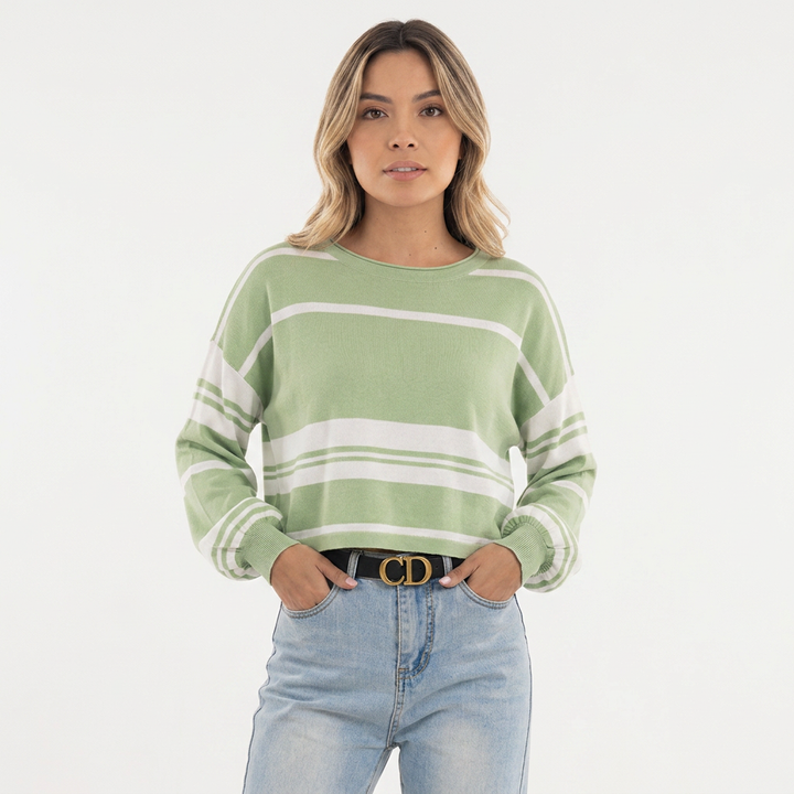 Sudadera Rayas Corte Holgado