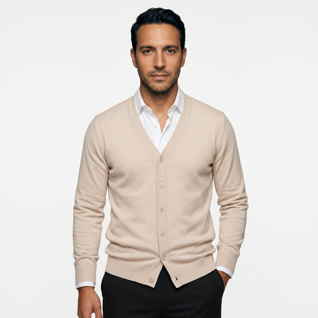 Cárdigan Casual Hombre Botones