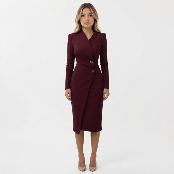 Vestido Midi Cruzado Elegante