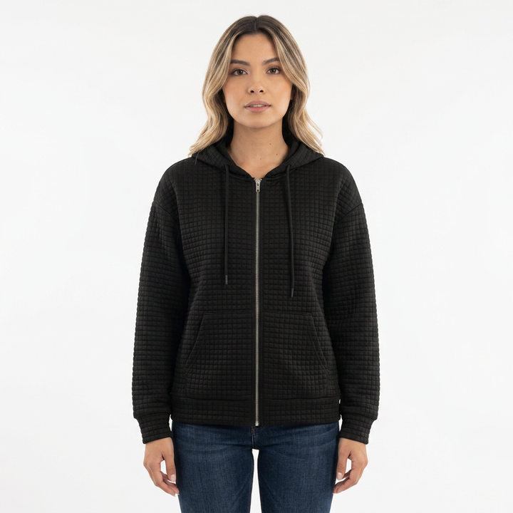Chaqueta Capucha Material Estructurado