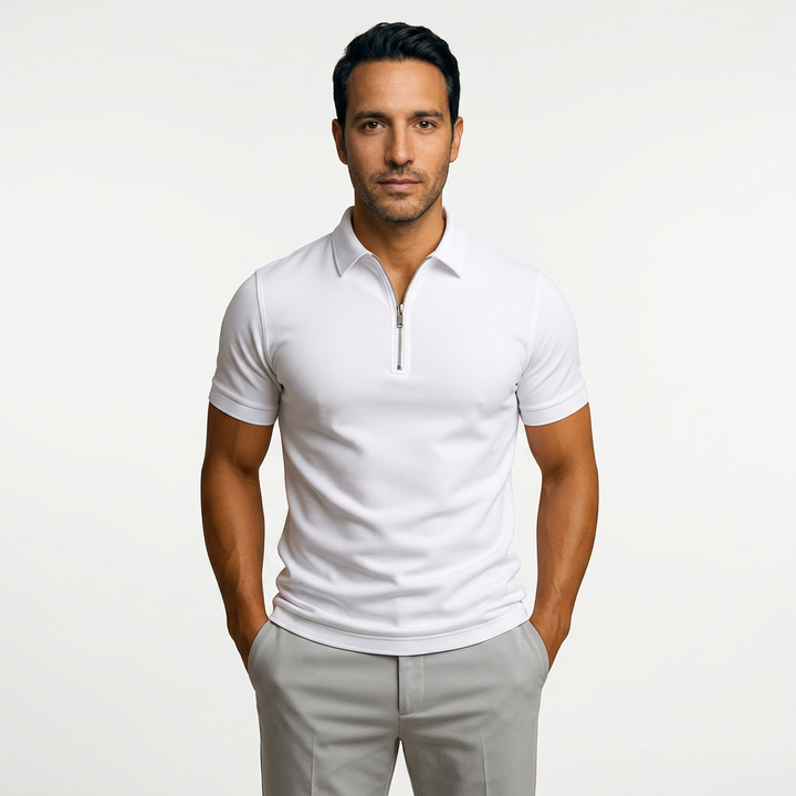 Polo Hombre Cremallera Slim Fit Transpirable