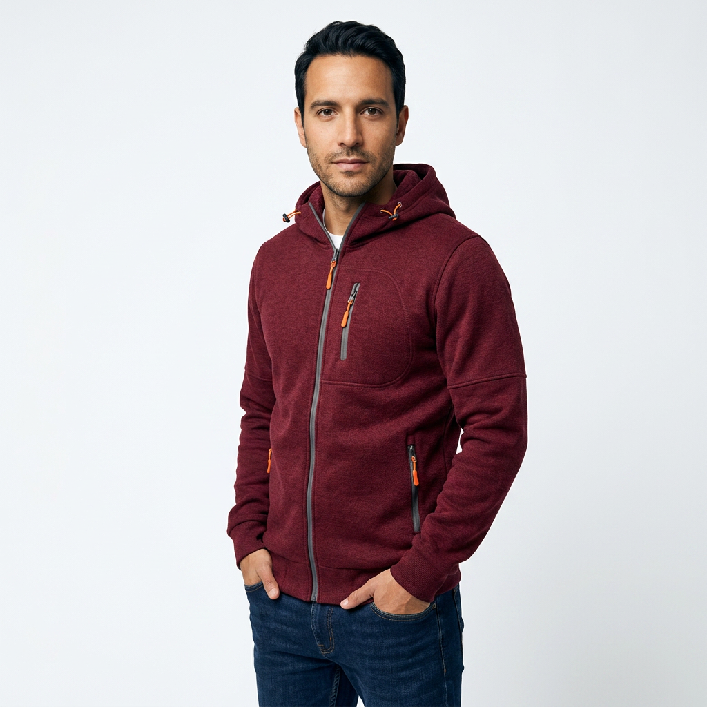 Sudadera Lana Cremallera Hombre