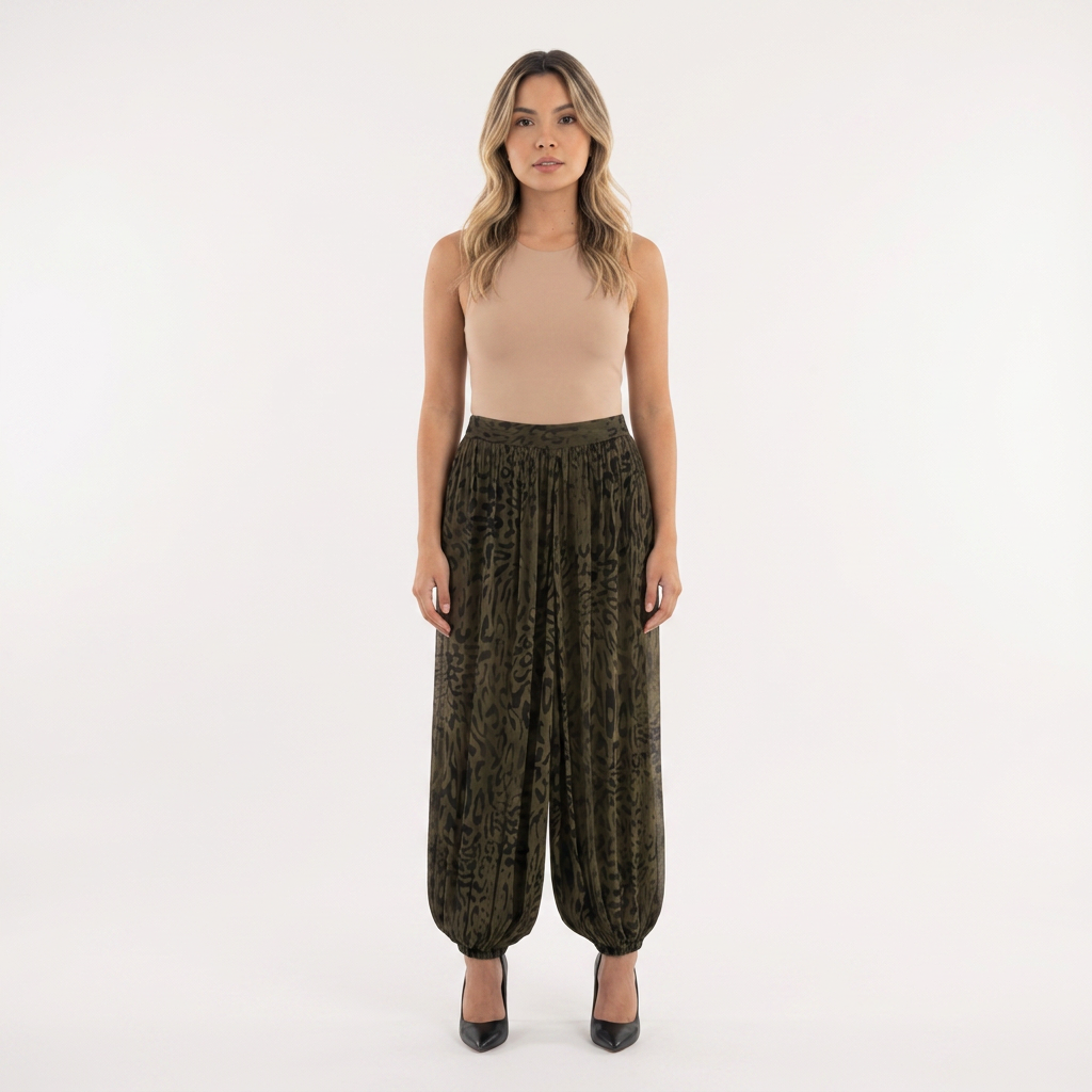 Pantalón Lantern Animal Print Vaporoso
