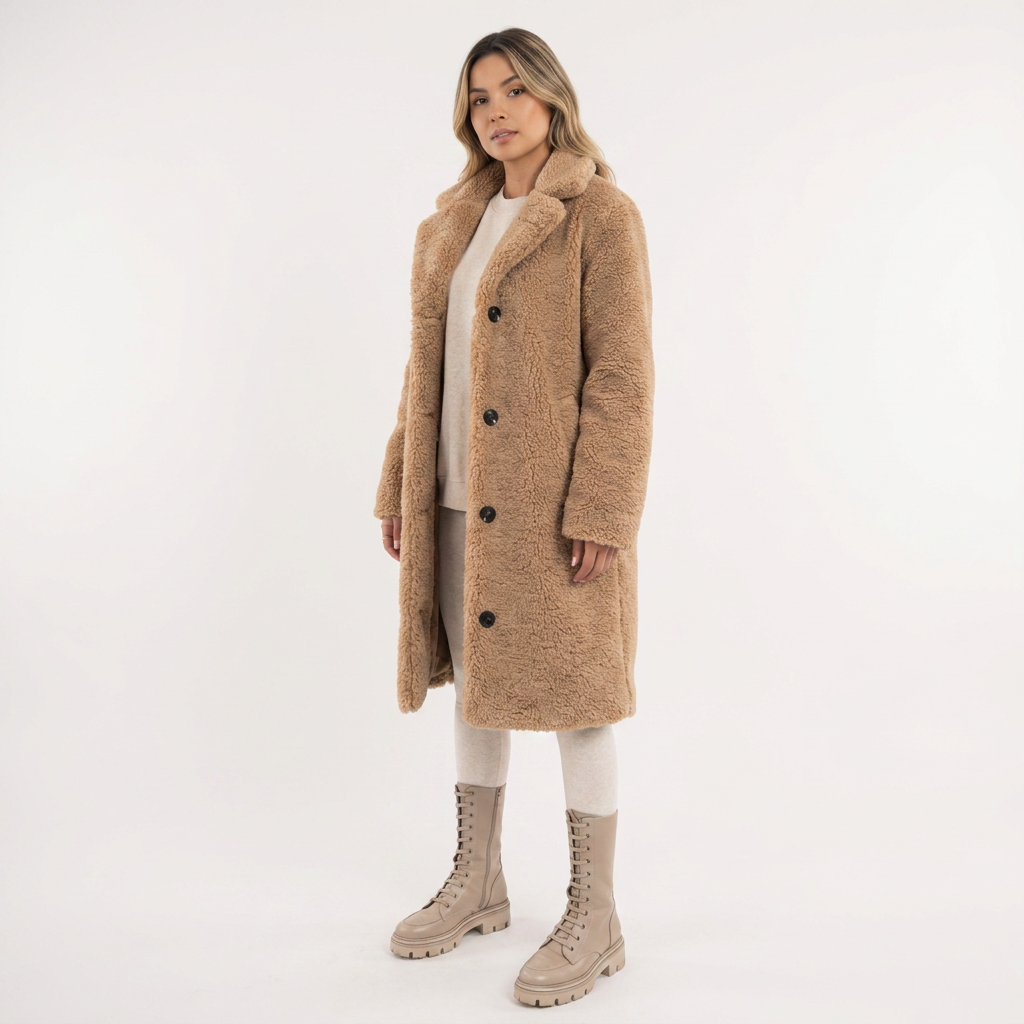 Abrigo Largo Elegante Invierno