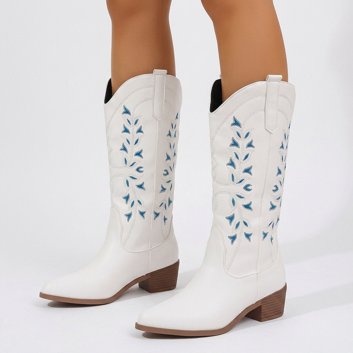 Botas Cowboy Bordadas Puntiagudas