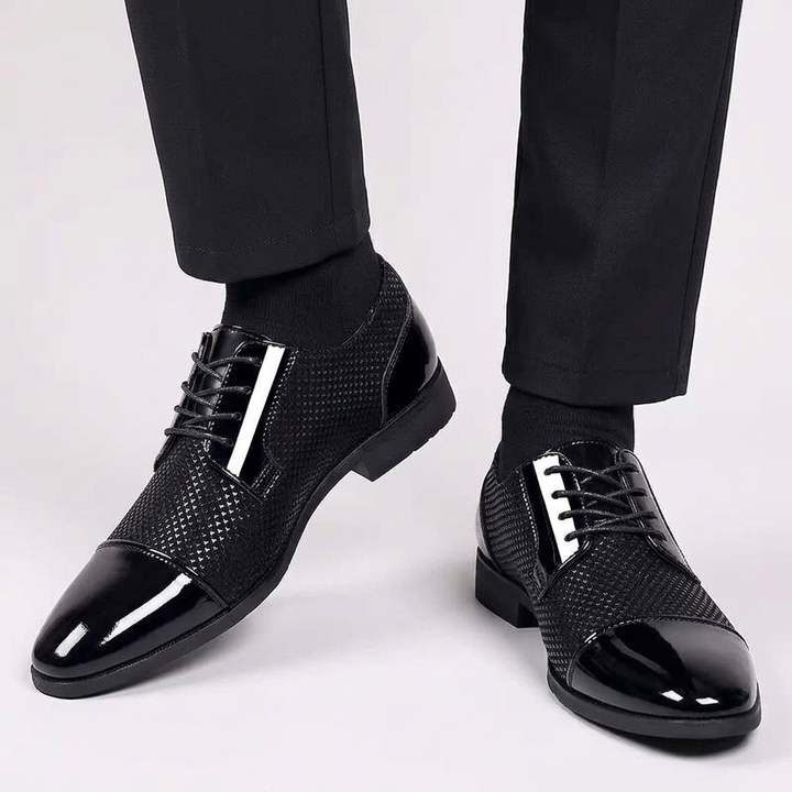 Zapatos Ortopédicas Oxford Charol Hombre