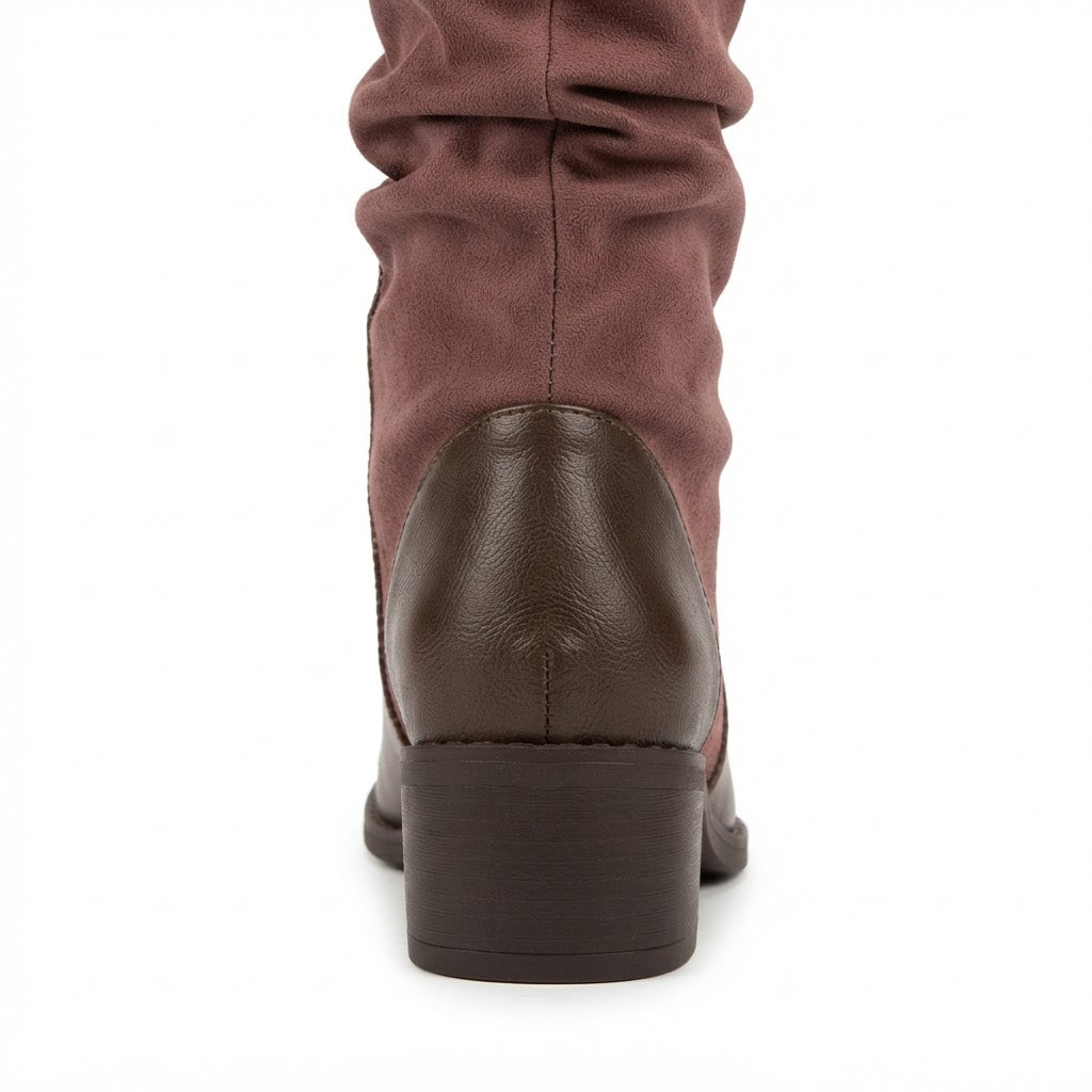 Botas Mujer Largas Retro Tacón Grueso