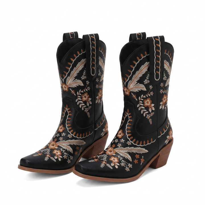 Botas Cowboy Bordadas Rodilla