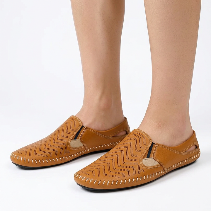 Sandalias Ortopédicas Piel Perforada Hombre
