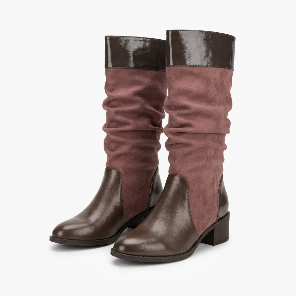 Botas Mujer Largas Retro Tacón Grueso