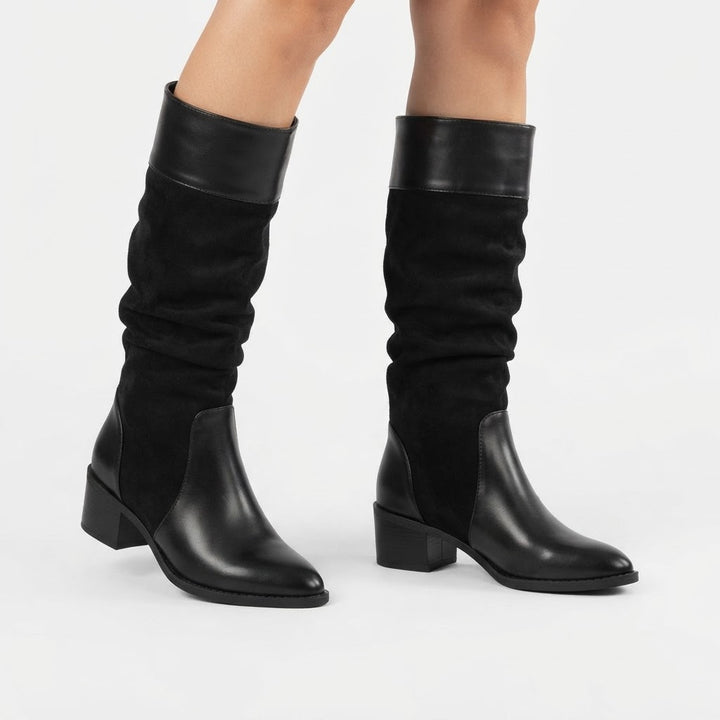 Botas Mujer Largas Retro Tacón Grueso