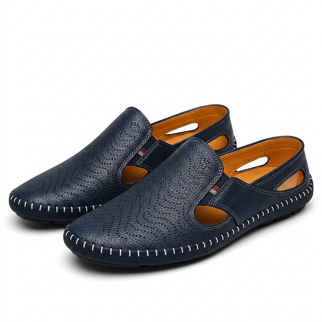 Sandalias Ortopédicas Piel Perforada Hombre