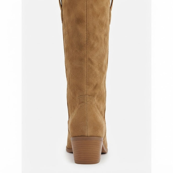 Botas Cowboy Altas Mujer de Ante Bordadas