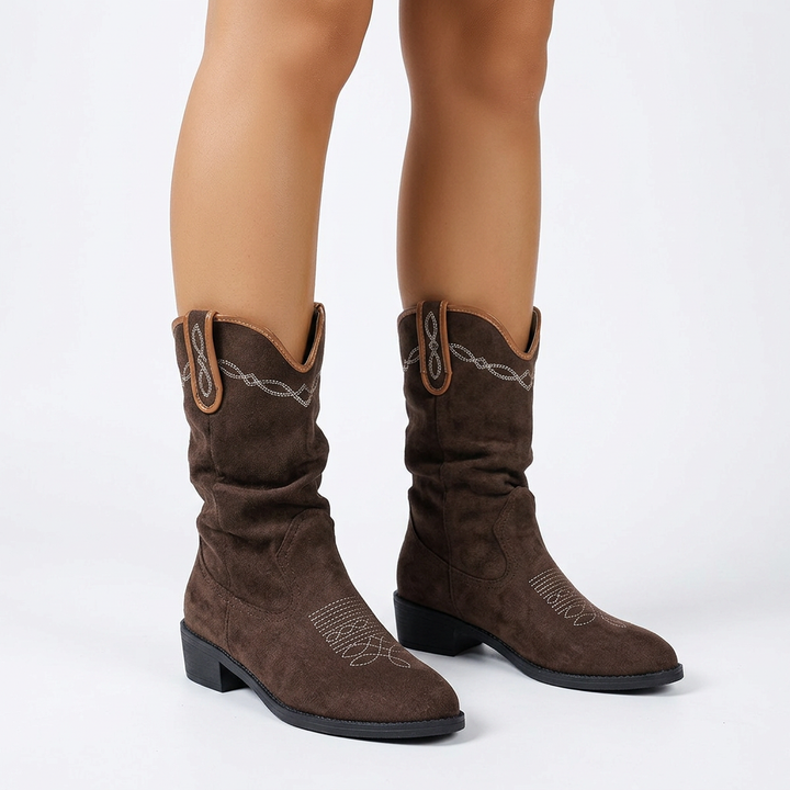 Botas Cowboy Bordado Vintage