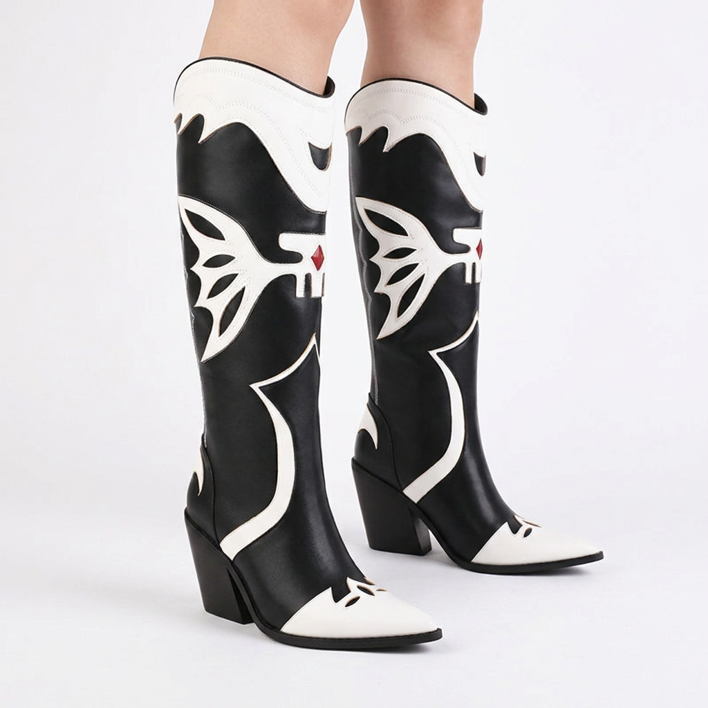 Botas Cowboy Tacón Alto Impermeables