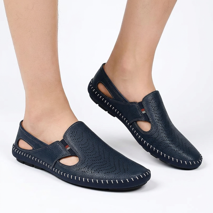Sandalias Ortopédicas Piel Perforada Hombre