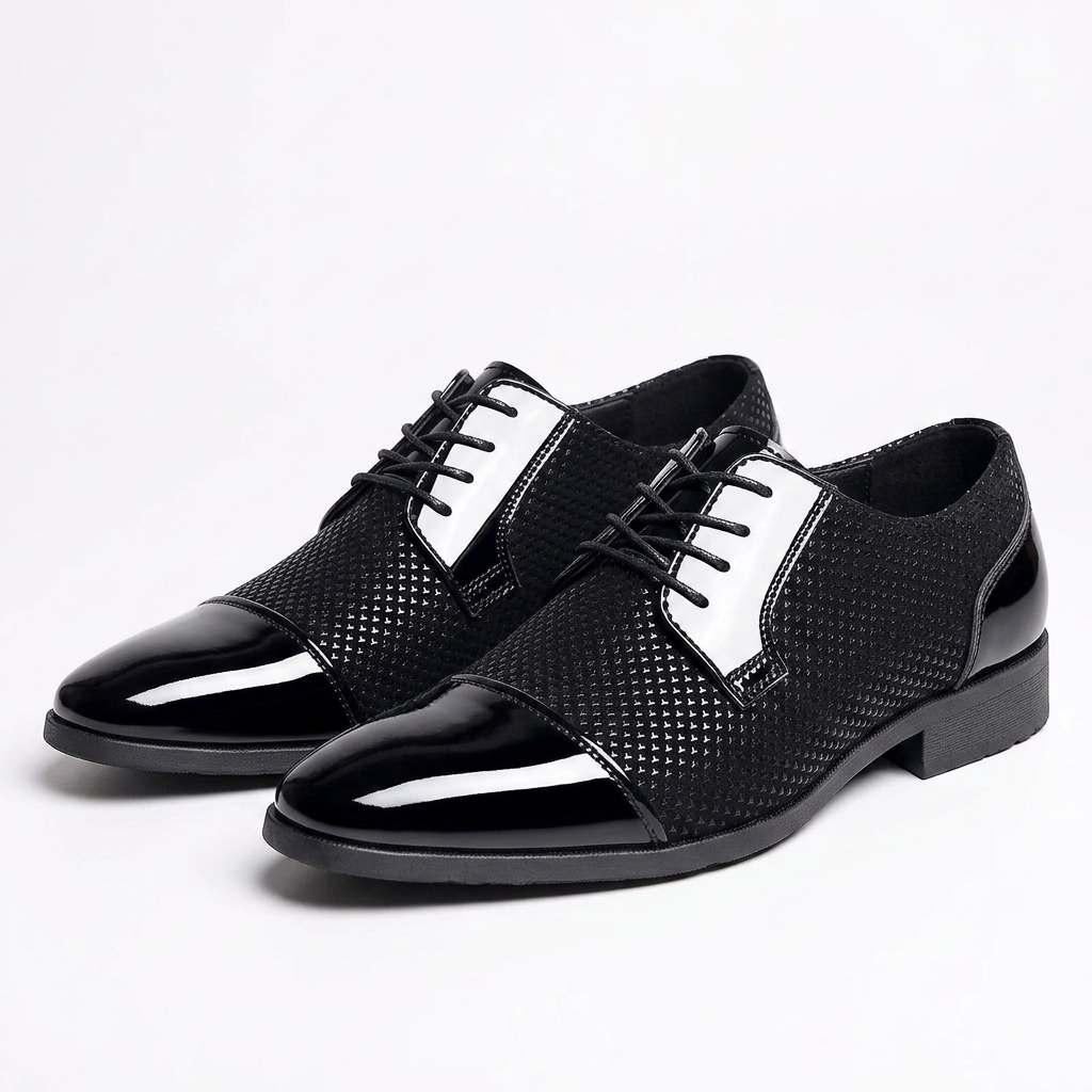 Zapatos Ortopédicas Oxford Charol Hombre