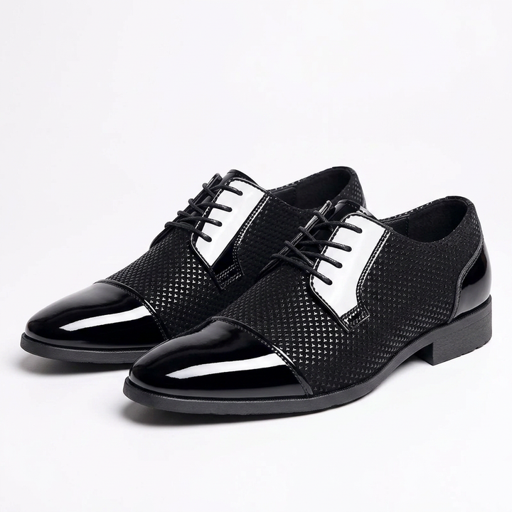 Zapatos Ortopédicas Oxford Charol Hombre