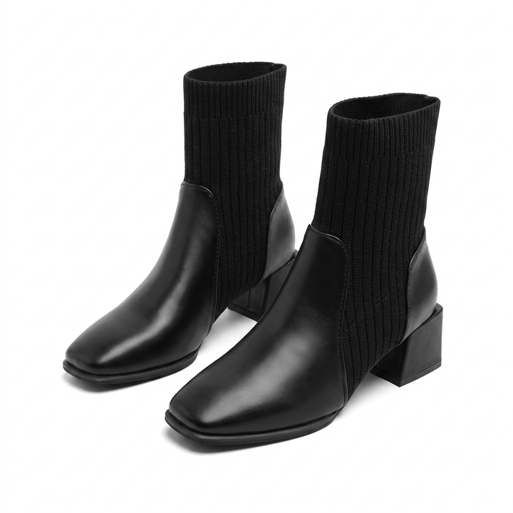 Botines Calcetín Puntera Cuadrada
