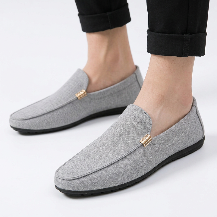 Mocasines Ortopédicas Lona Slip-On Hombre