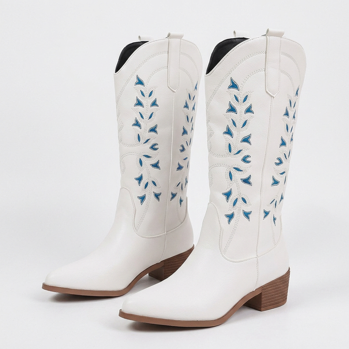 Botas Cowboy Bordadas Puntiagudas