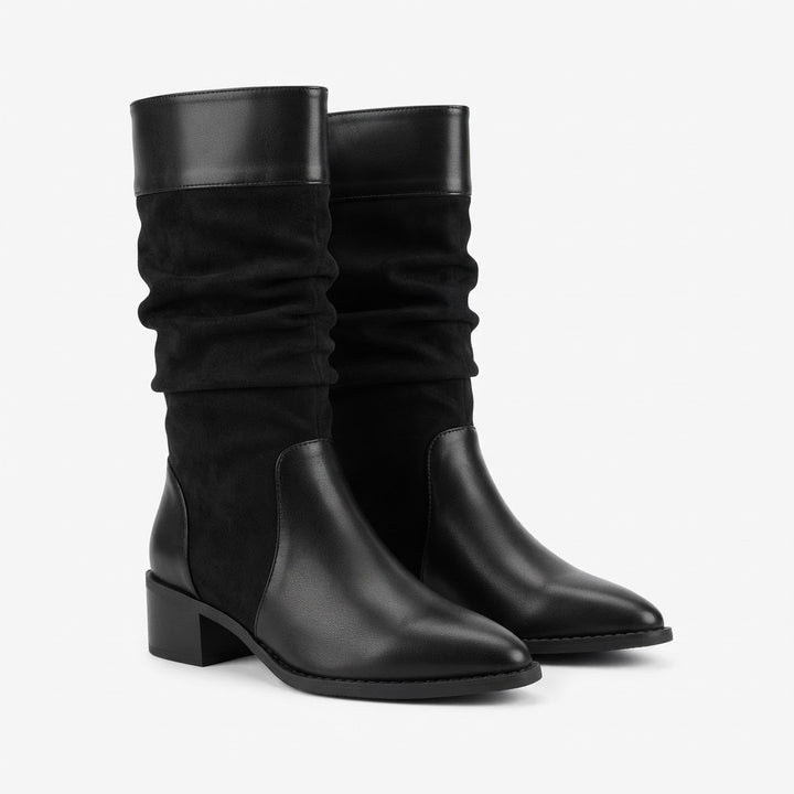 Botas Mujer Largas Retro Tacón Grueso