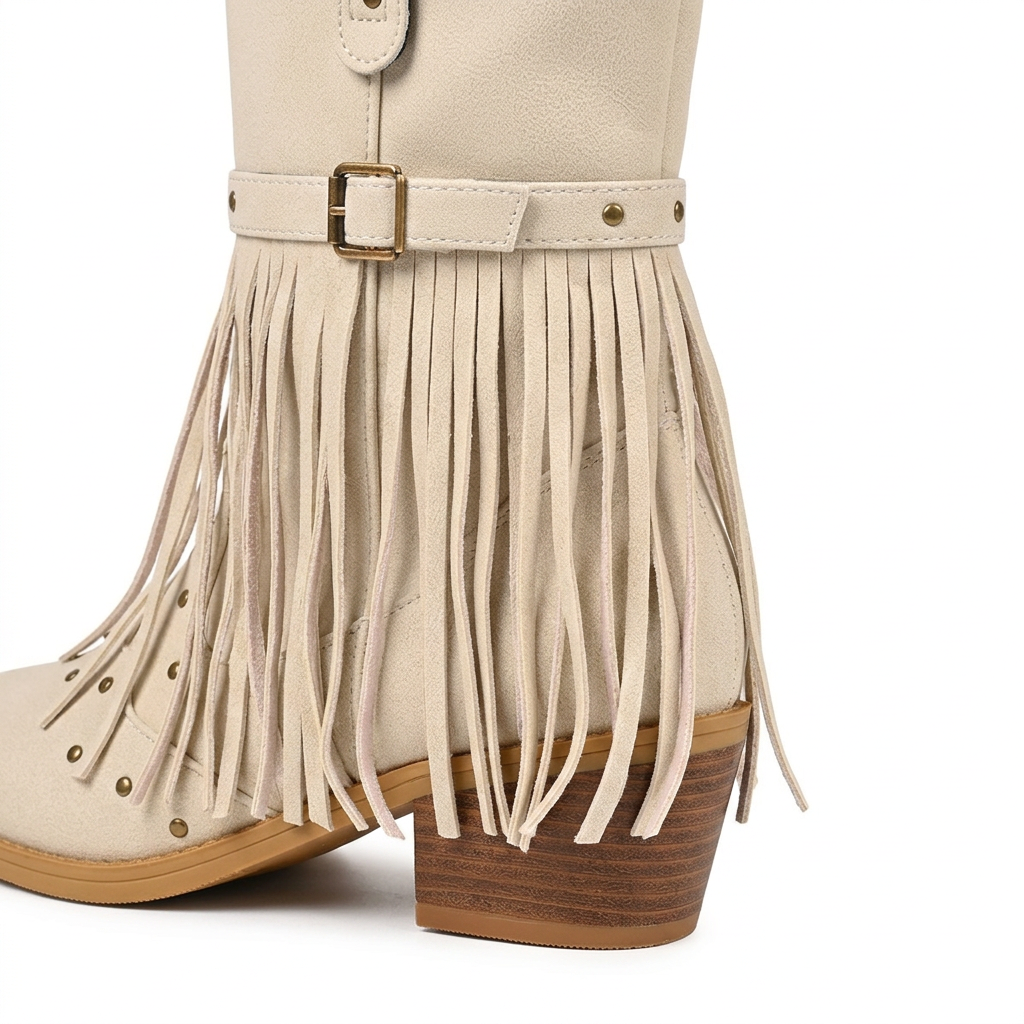 Botas Cowboy Hebilla Remaches