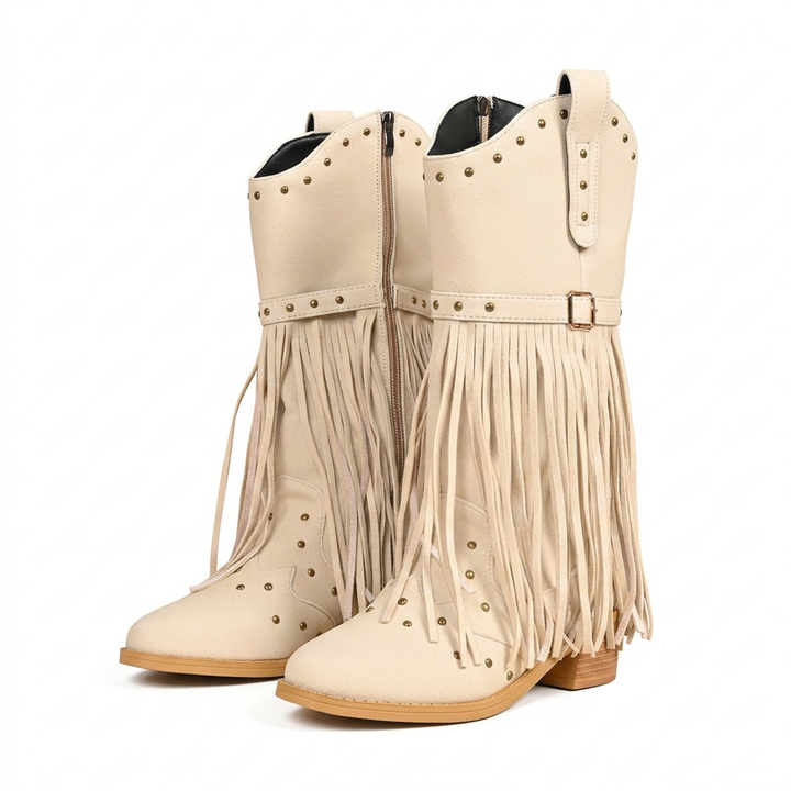Botas Cowboy Hebilla Remaches