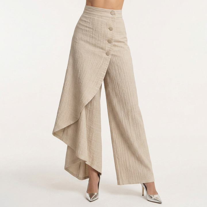 Pantalón Vaquero Ancho Tiro Alto Mujer