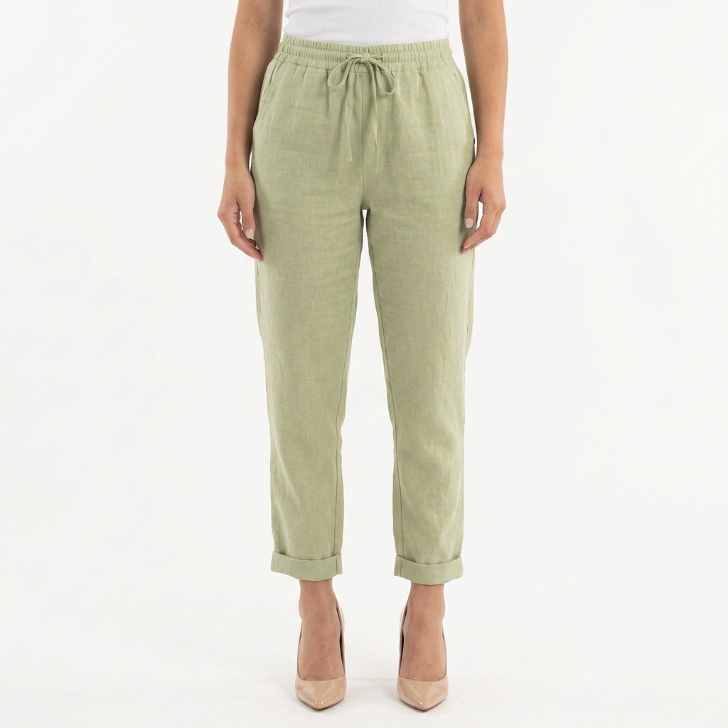 Pantalón Lino Mujer Cintura Alta
