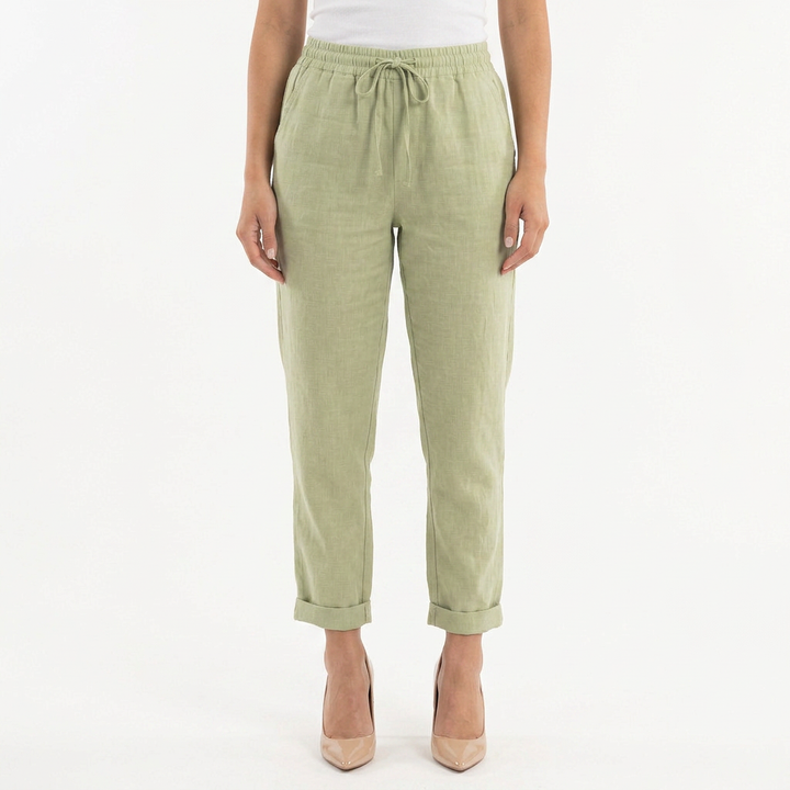 Pantalón Lino Mujer Cintura Alta
