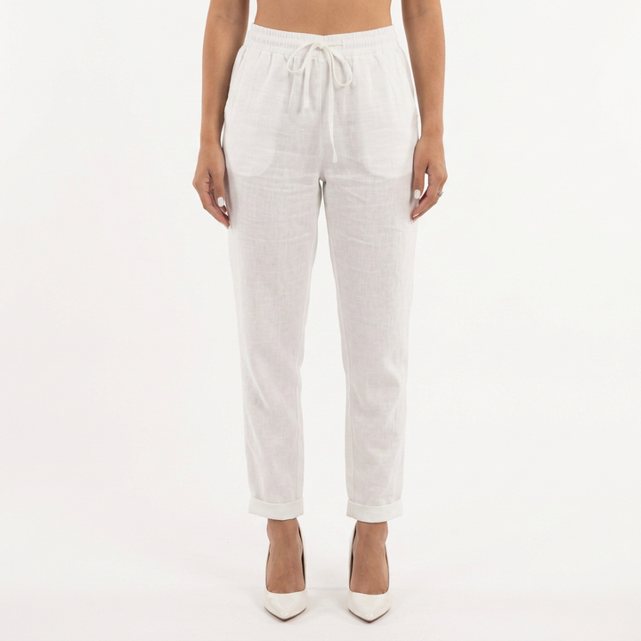 Pantalón Lino Mujer Cintura Alta
