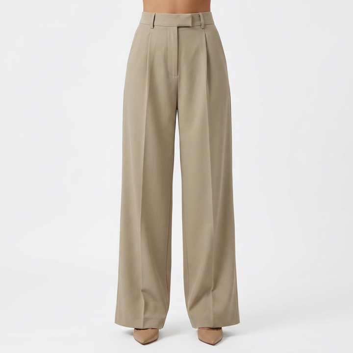Pantalón Palazzo Sastre Pinzas Tiro Alto Mujer