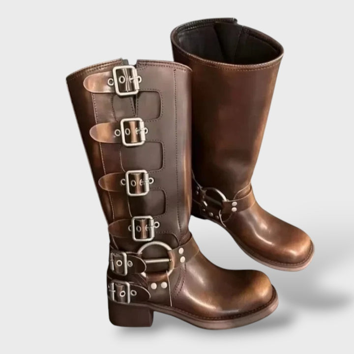 Botas Vintage de Cuero Mujer