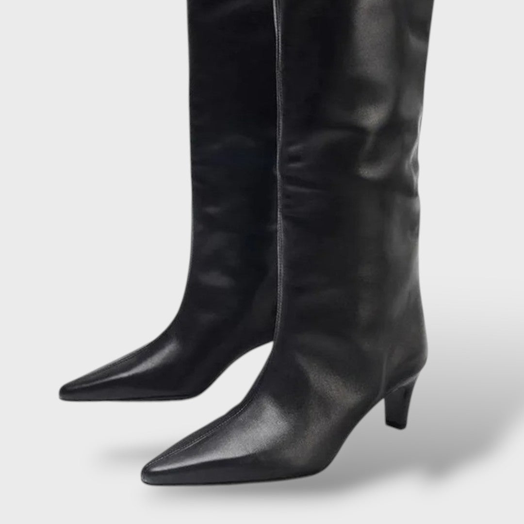 Botas Altas de Cuero Mujer Estilo Cowboy