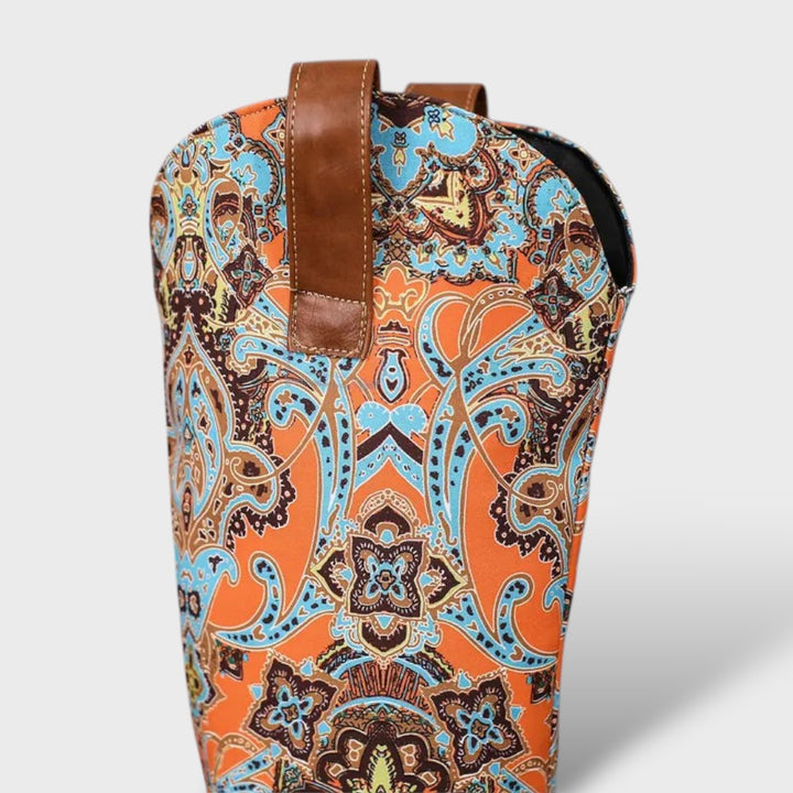 Botas Mujer Altas Florales Tacón Cuadrado