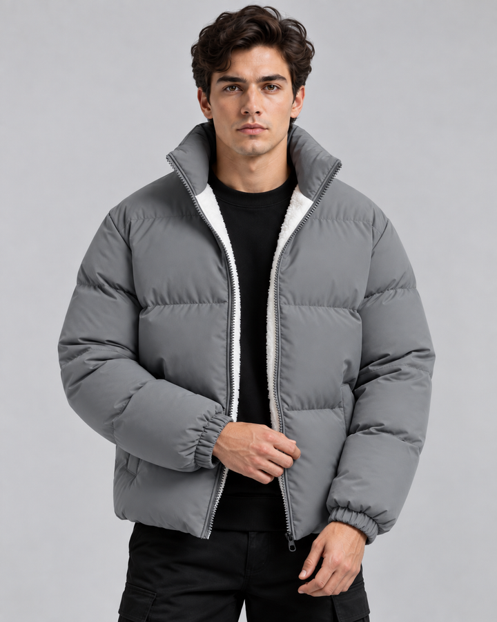 Chaqueta acolchada forrada de forro polar