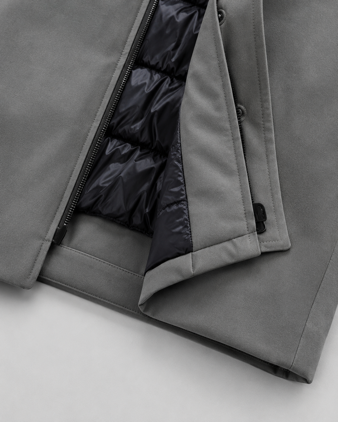 Parka masculina acolchada con capucha