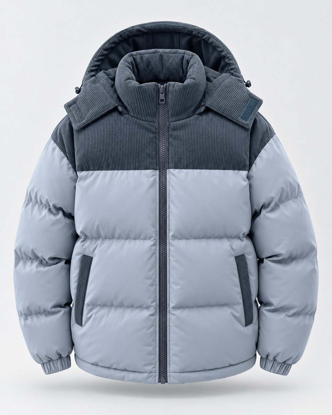 Chaqueta Acolchada Hombre Capucha Pana