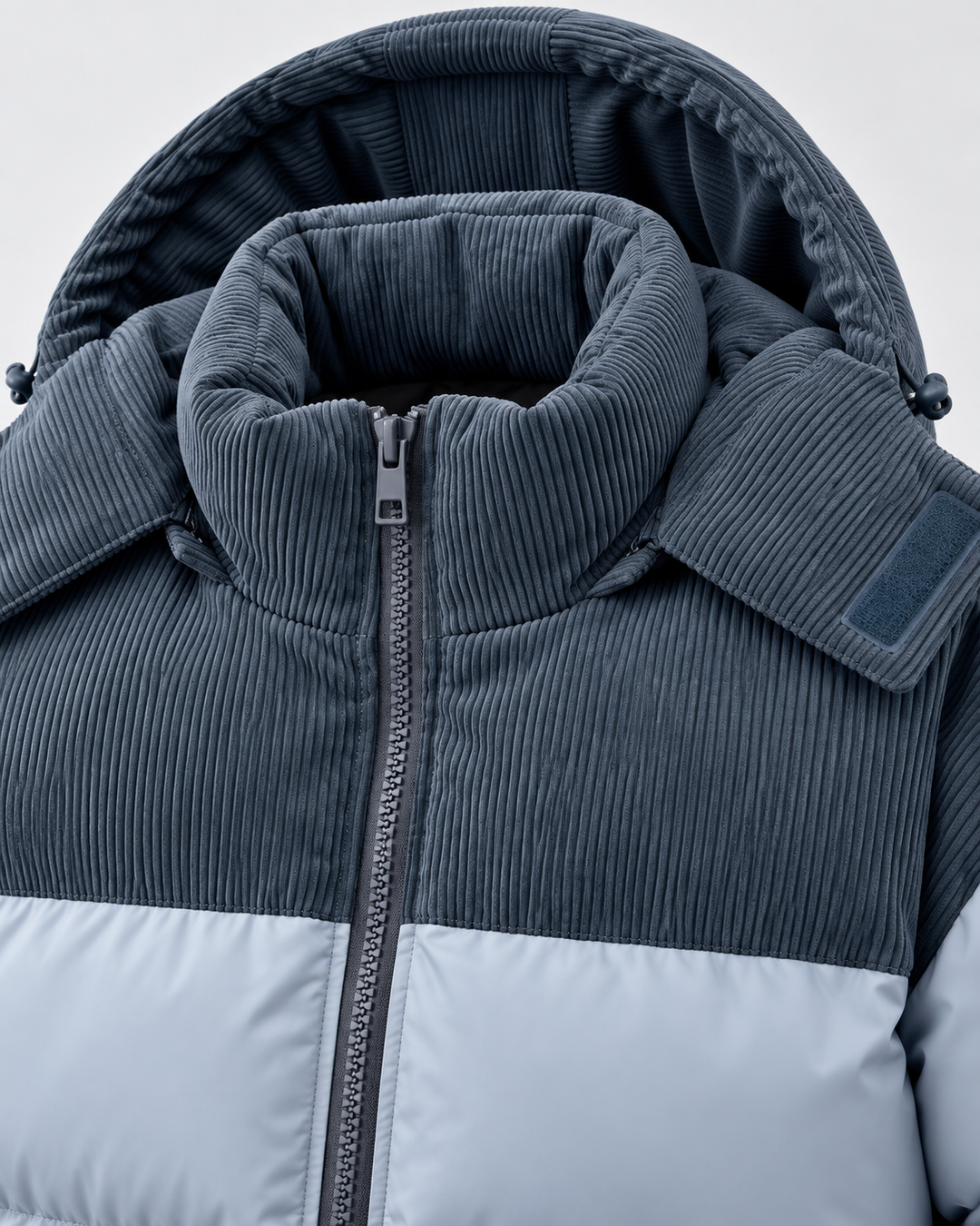 Chaqueta Acolchada Hombre Capucha Pana