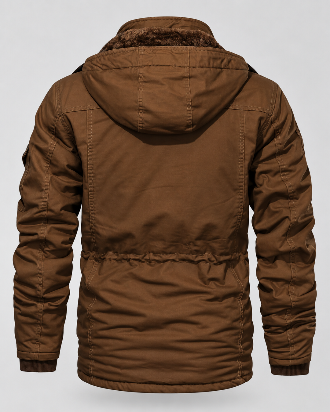 Parka forrada de borreguito multibolsillos
